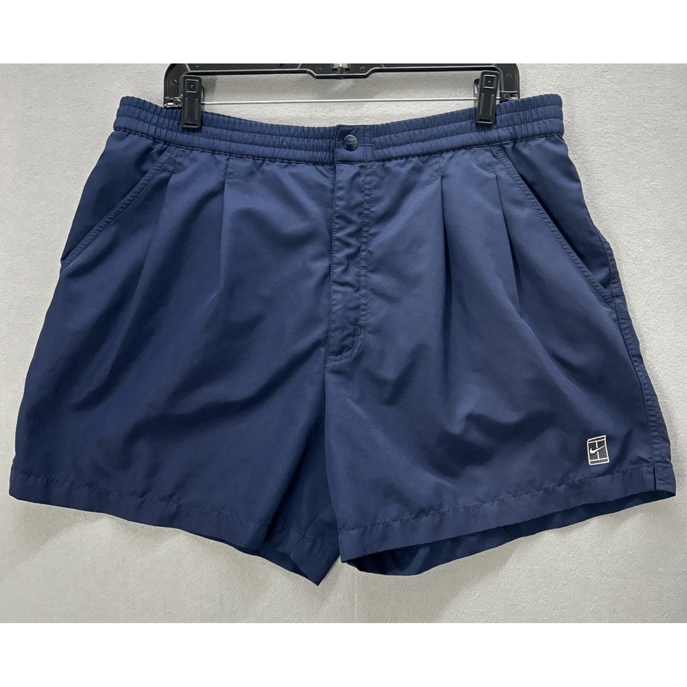 VTG Nike Shorts Mens Large Blue Challenge Court Tennis 90s Y2K Agassi Sampras
